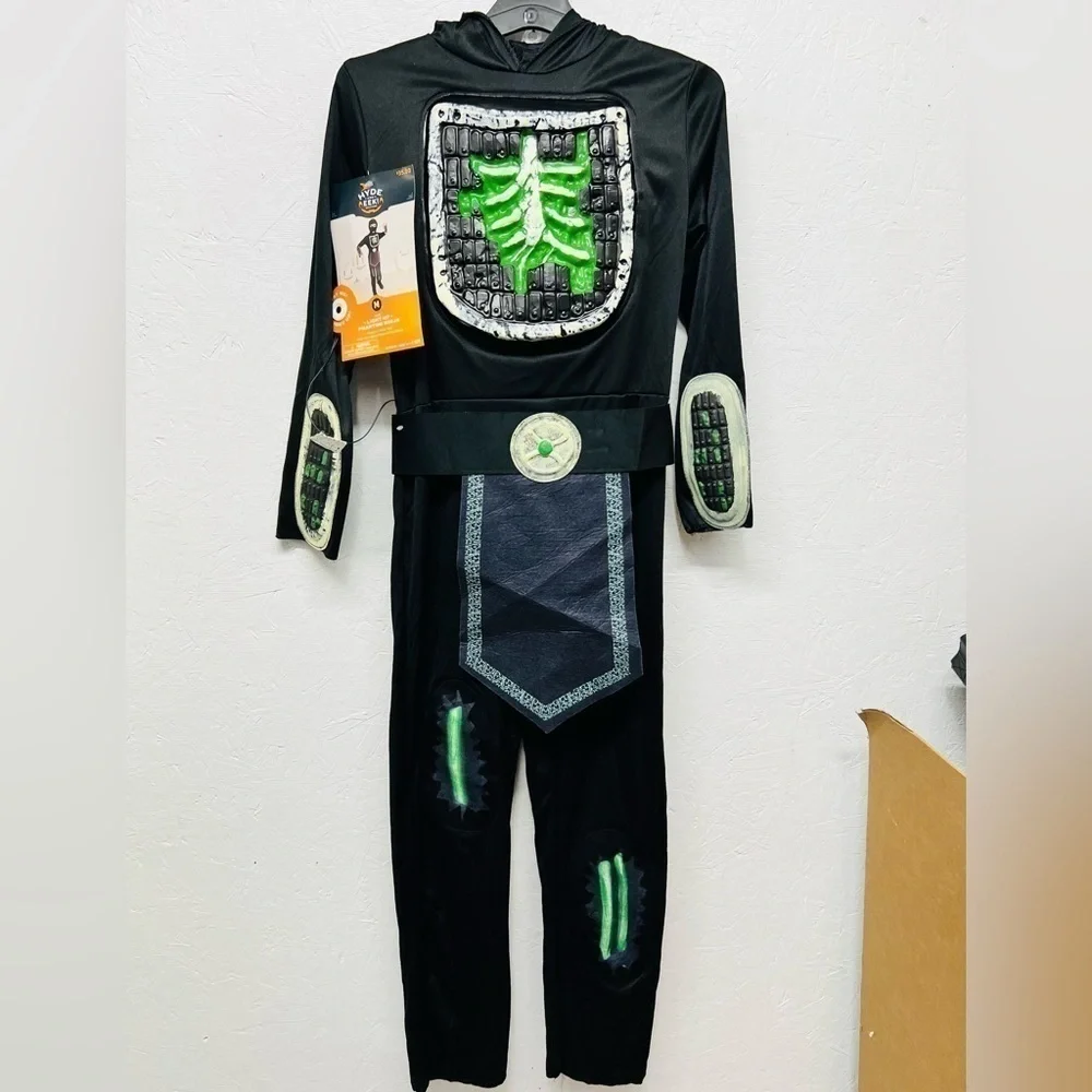 Kids Light Up Dark Phantom Ninja Halloween Costume L (12-14)